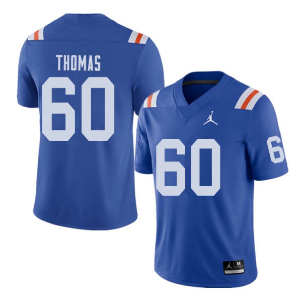 Jordan Brand Men #60 Da'Quan Thomas Florida Gators Throwback Alternate College Football Jerseys